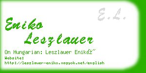 eniko leszlauer business card